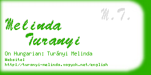 melinda turanyi business card