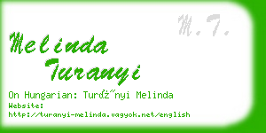 melinda turanyi business card